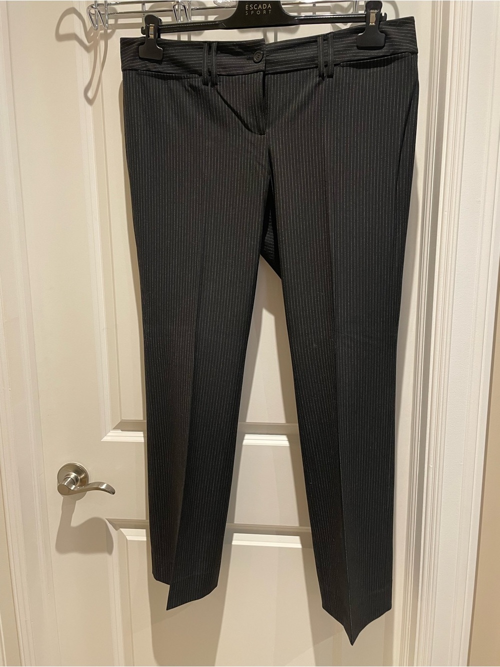 MICHAEL Michael Kors Black Pinstripe Trousers